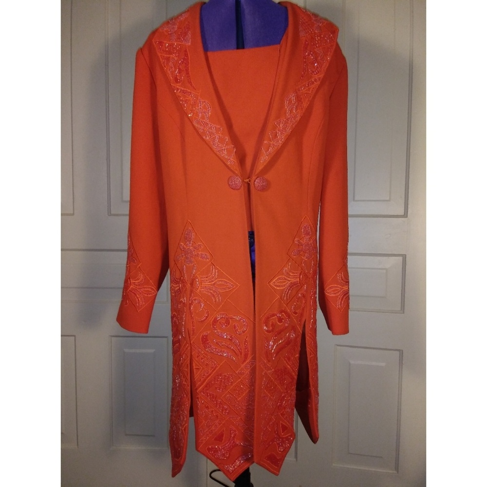 *SOLD*Vintage hand beaded jacket long embellished - Picture 2 of 7